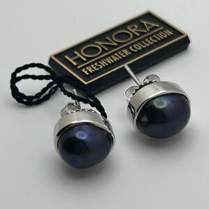 Honora pearl stud earrings 925 sterling